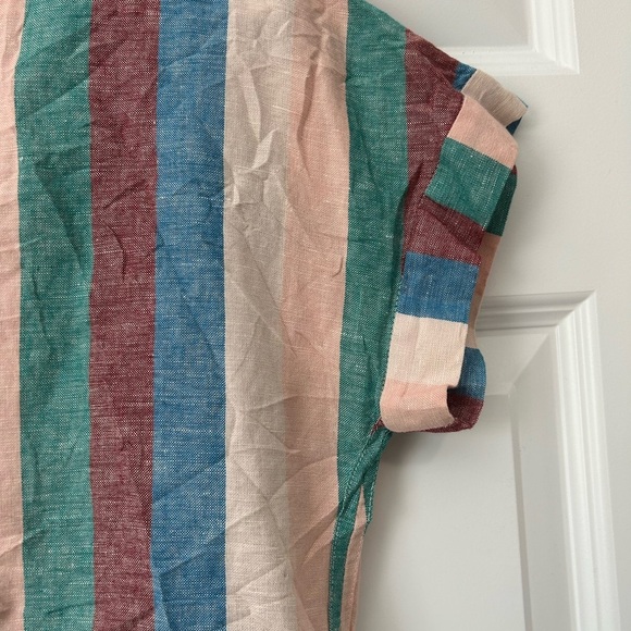 Madewell Linen Blend Central Shirtdress in Flagstaff Stripe - Picture 4 of 12